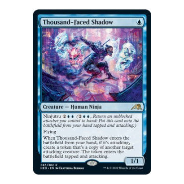 Thousand Faced Shadow (NEO) #86 Rare (Foil Lightly Played) Kamigawa: Neon Dynasty Magic: The Gathering: 2022