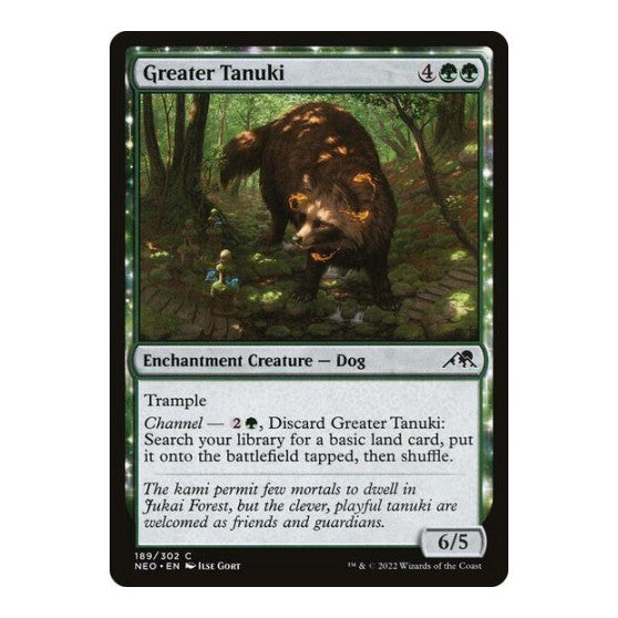 Greater Tanuki (NEO) #189 Common Kamigawa: Neon Dynasty Magic: The Gathering: 2022