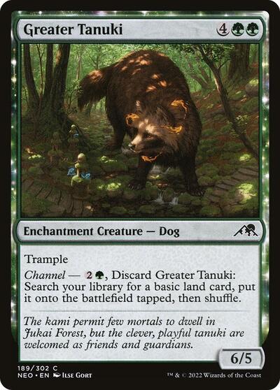 Greater Tanuki (NEO) #189 Common Kamigawa: Neon Dynasty Magic: The Gathering: 2022