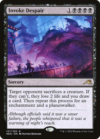 Invoke Despair (NEO) #101 Rare (Lightly Played) Kamigawa: Neon Dynasty Magic: The Gathering: 2022