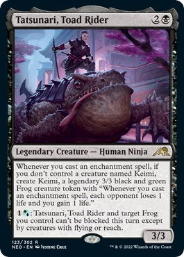 Tatsunari Toad Rider (NEO) #123 Rare (Lightly Played) Kamigawa: Neon Dynasty Magic: The Gathering: 2022