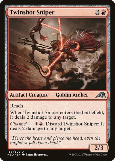 Twinshot Sniper (NEO) #168 Uncommon (Lightly Played) Kamigawa: Neon Dynasty Magic: The Gathering: 2022