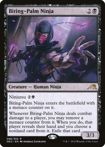 Biting Palm Ninja (NEO) #88 Rare Kamigawa: Neon Dynasty Magic: 2022