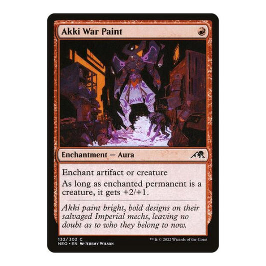 Akki War Paint (NEO) #132 Common Kamigawa: Neon Dynasty Magic: The Gathering: 2022