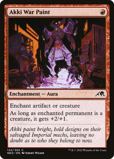 2022 Magic: Kamigawa: Neon Dynasty (NEO) - Akki War Paint (#132, Common)