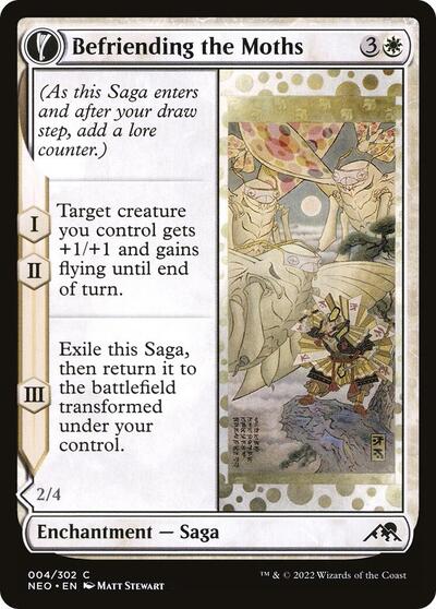 2022 Magic: Kamigawa: Neon Dynasty (NEO) - Befriending the Moths (#4, Common)