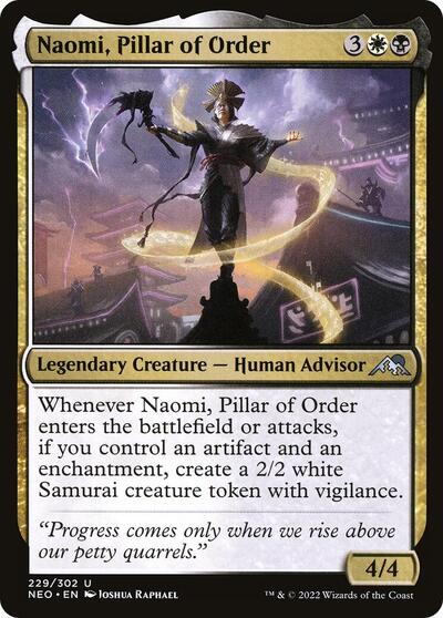 Naomi Pillar of Order (NEO) #229 Uncommon (Lightly Played) Kamigawa: Neon Dynasty Magic: 2022