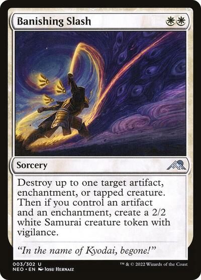 Banishing Slash (NEO) #3 Uncommon (Lightly Played) Kamigawa: Neon Dynasty Magic: 2022