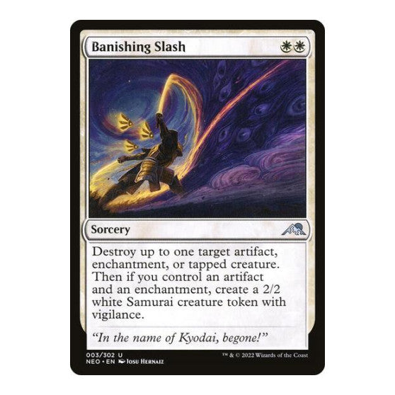 Banishing Slash (NEO) #3 Uncommon Kamigawa: Neon Dynasty Magic: The Gathering: 2022