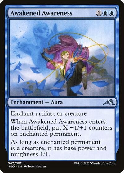 Awakened Awareness (NEO) #47 Uncommon (Lightly Played) Kamigawa: Neon Dynasty Magic: The Gathering: 2022