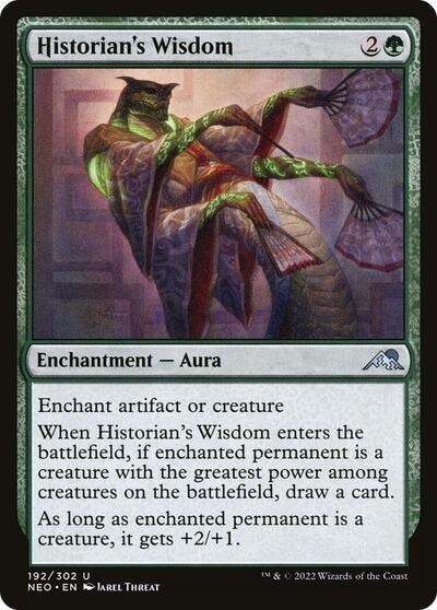 Historians Wisdom (NEO) #192 Uncommon Kamigawa: Neon Dynasty Magic: The Gathering: 2022