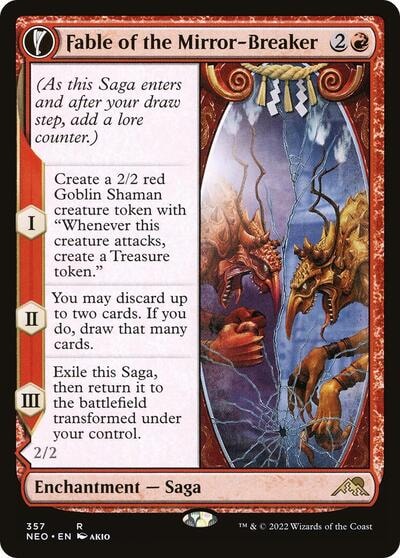 Fable of the Mirror Breaker Showcase (NEO) #357 Rare (Lightly Played) Kamigawa: Neon Dynasty Magic: The Gathering: 2022