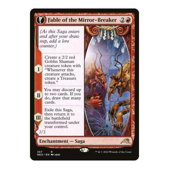 Fable of the Mirror-Breaker (Showcase) (NEO) #357 Rare (Lightly Played) Kamigawa: Neon Dynasty Magic: The Gathering: 2022