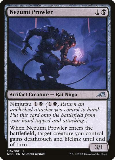 Nezumi Prowler (NEO) #116 Uncommon (Lightly Played) Kamigawa: Neon Dynasty Magic: The Gathering: 2022