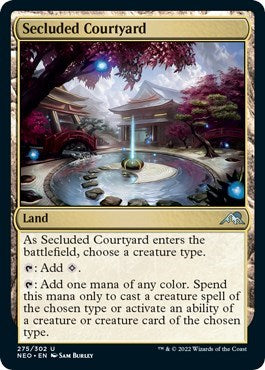 Secluded Courtyard (NEO) #275 Uncommon (Lightly Played) Kamigawa: Neon Dynasty Magic: 2022