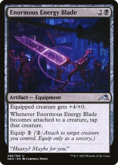 Enormous Energy Blade (NEO) #96 Uncommon (Lightly Played) Kamigawa: Neon Dynasty Magic: The Gathering: 2022