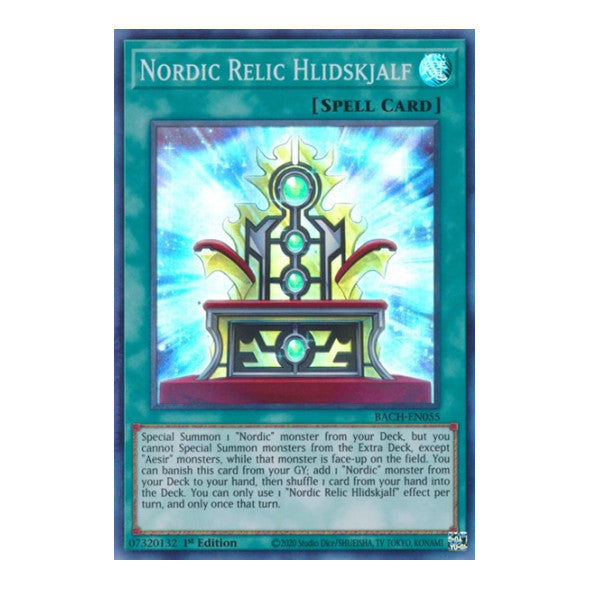 Nordic Relic Hlidskjalf (BACH) #BACH-EN055 Super Rare (1st Edition Near Mint) Battle of Chaos YuGiOh: 2022