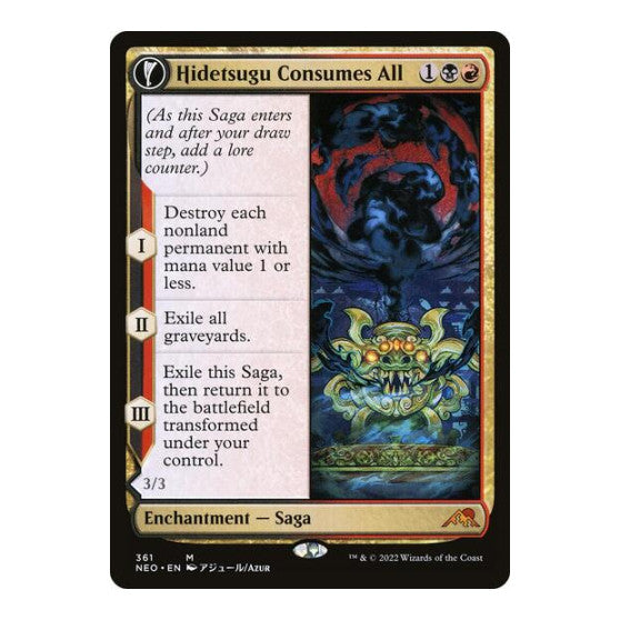 Hidetsugu Consumes All Showcase (NEO) #361 Mythic Rare (Lightly Played) Kamigawa: Neon Dynasty Magic: The Gathering: 2022