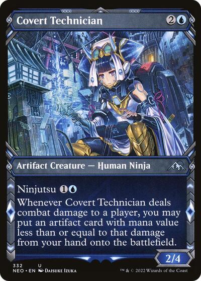Covert Technician Showcase (NEO) #332 Uncommon (Lightly Played) Kamigawa: Neon Dynasty Magic: The Gathering: 2022