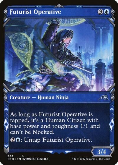 Futurist Operative Showcase (NEO) #333 Uncommon Kamigawa: Neon Dynasty Magic: The Gathering: 2022