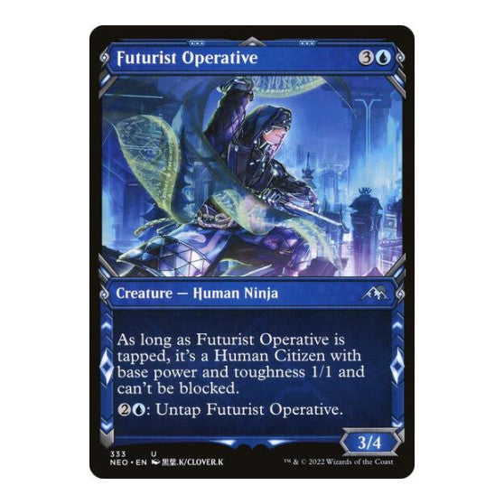 Futurist Operative Showcase (NEO) #333 Uncommon Kamigawa: Neon Dynasty Magic: The Gathering: 2022
