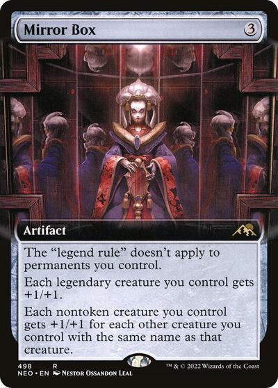 Mirror Box Extended Art (NEO) #498 Rare (Foil Lightly Played) Kamigawa: Neon Dynasty Magic: The Gathering: 2022