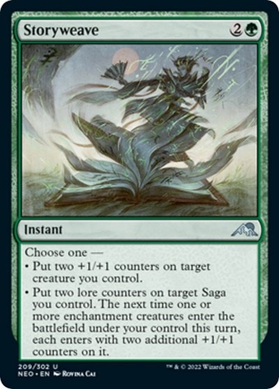 Storyweave (NEO) #209 Uncommon (Lightly Played) Kamigawa: Neon Dynasty Magic: The Gathering: 2022