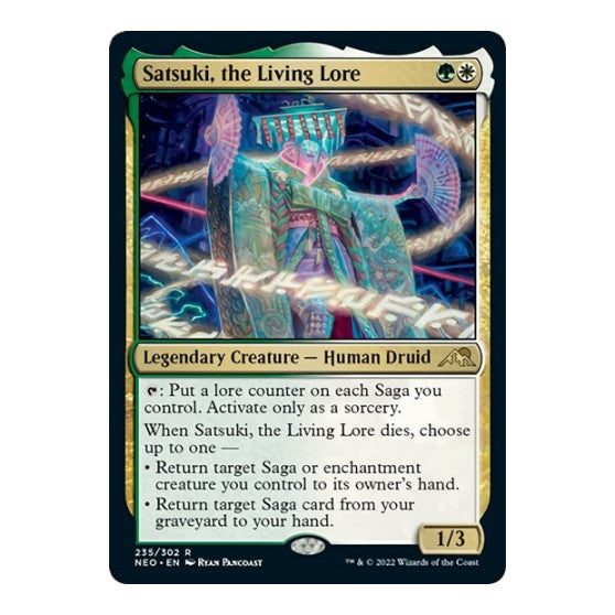 Satsuki the Living Lore (NEO) #235 Rare (Lightly Played) Kamigawa: Neon Dynasty Magic: The Gathering: 2022