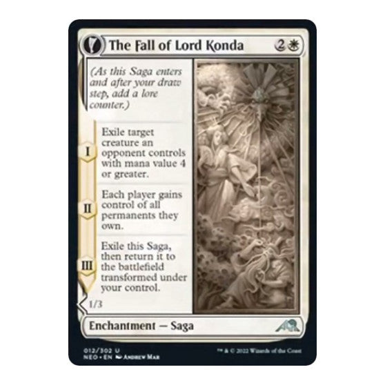 The Fall of Lord Konda (NEO) #12 Uncommon Kamigawa: Neon Dynasty Magic: The Gathering: 2022