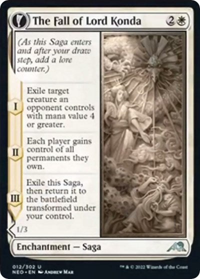 The Fall of Lord Konda (NEO) #12 Uncommon (Lightly Played) Kamigawa: Neon Dynasty Magic: 2022