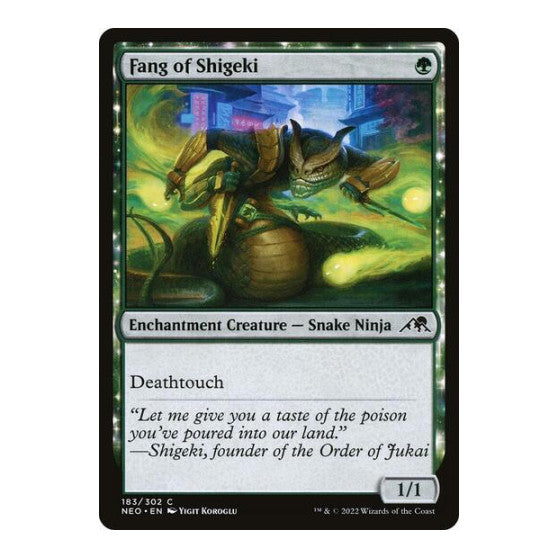 Fang of Shigeki (NEO) #183 Common Kamigawa: Neon Dynasty Magic: The Gathering: 2022