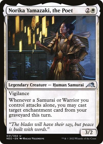 Norika Yamazaki the Poet (NEO) #31 Uncommon (Lightly Played) Kamigawa: Neon Dynasty Magic: The Gathering: 2022