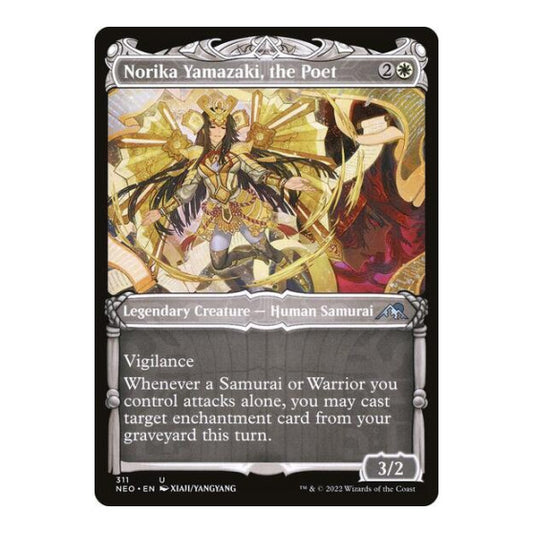 Norika Yamazaki, the Poet (Showcase) (NEO) #311 Uncommon Kamigawa: Neon Dynasty Magic: The Gathering: 2022