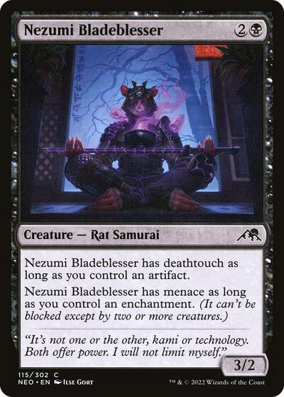 Nezumi Bladeblesser (NEO) #115 Common (Lightly Played) Kamigawa: Neon Dynasty Magic: The Gathering: 2022