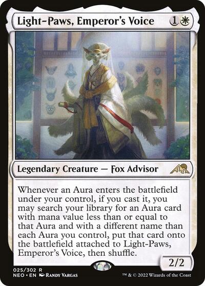 Light Paws Emperors Voice (NEO) #25 Rare (Foil Near Mint) Kamigawa: Neon Dynasty Magic: 2022