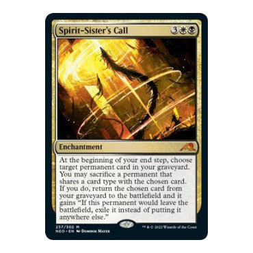 Spirit Sisters Call (NEO) #237 Mythic Rare (Lightly Played) Kamigawa: Neon Dynasty Magic: The Gathering: 2022