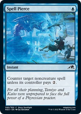 2022 Magic: Kamigawa: Neon Dynasty (NEO) - Spell Pierce (#80, Common) (Lightly Played)