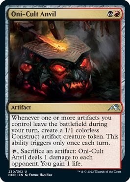 Oni Cult Anvil (NEO) #230 Uncommon (Lightly Played) Kamigawa: Neon Dynasty Magic: The Gathering: 2022