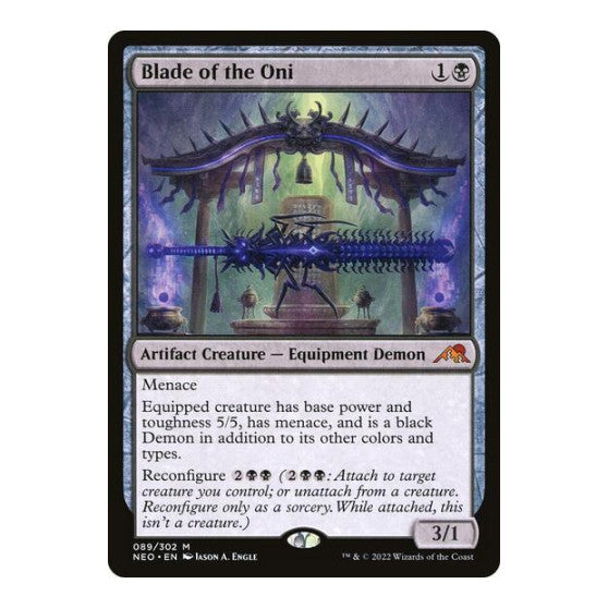 Blade of the Oni (NEO) #89 Mythic Rare (Lightly Played) Kamigawa: Neon Dynasty Magic: The Gathering: 2022