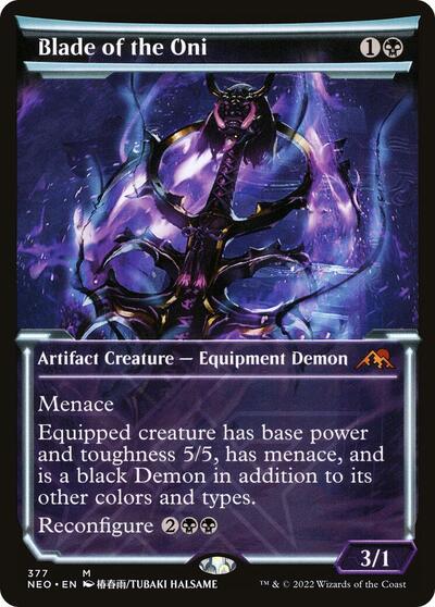 Blade of the Oni Showcase (NEO) #377 Mythic Rare (Lightly Played) Kamigawa: Neon Dynasty Magic: The Gathering: 2022