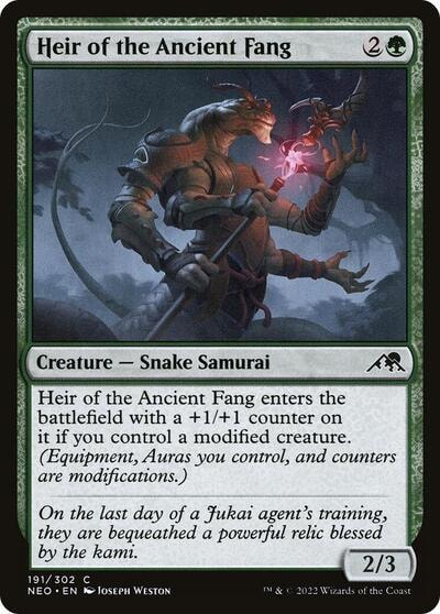 Heir of the Ancient Fang (NEO) #191 Common (Lightly Played) Kamigawa: Neon Dynasty Magic: The Gathering: 2022