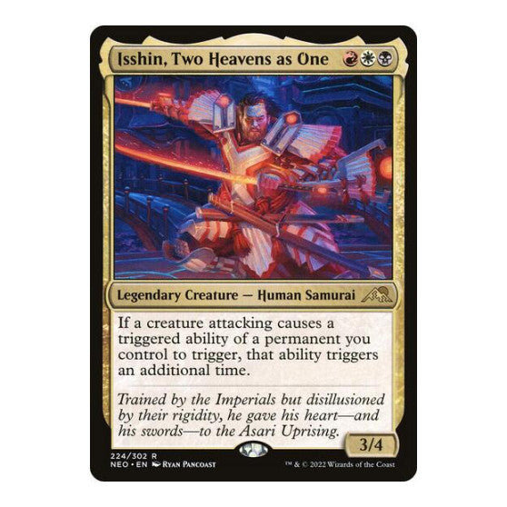 Isshin Two Heavens as One (NEO) #224 Rare Kamigawa: Neon Dynasty Magic: The Gathering: 2022