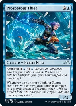 Prosperous Thief (NEO) #73 Uncommon (Lightly Played) Kamigawa: Neon Dynasty Magic: The Gathering: 2022