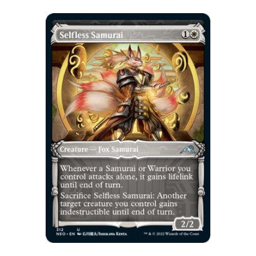 Selfless Samurai Showcase (NEO) #312 Uncommon Kamigawa: Neon Dynasty Magic: The Gathering: 2022