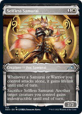 Selfless Samurai Showcase (NEO) #312 Uncommon (Lightly Played) Kamigawa: Neon Dynasty Magic: The Gathering: 2022