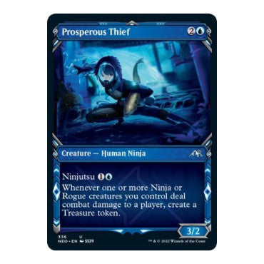 Prosperous Thief Showcase (NEO) #336 Uncommon (Lightly Played) Kamigawa: Neon Dynasty Magic: The Gathering: 2022