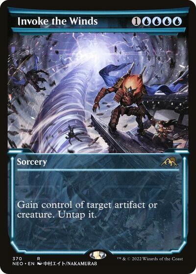 Invoke the Winds Showcase (NEO) #370 Rare (Lightly Played) Kamigawa: Neon Dynasty Magic: 2022