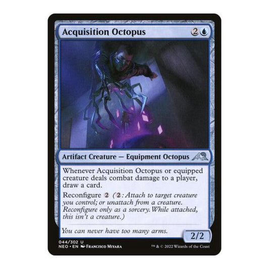 Acquisition Octopus (NEO) #44 Uncommon Kamigawa: Neon Dynasty Magic: The Gathering: 2022