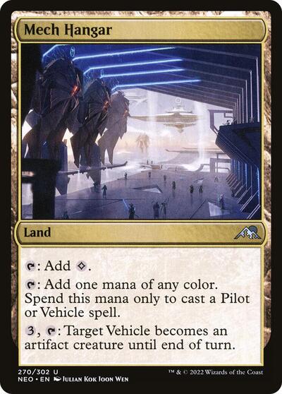 Mech Hangar (NEO) #270 Uncommon (Lightly Played) Kamigawa: Neon Dynasty Magic: The Gathering: 2022