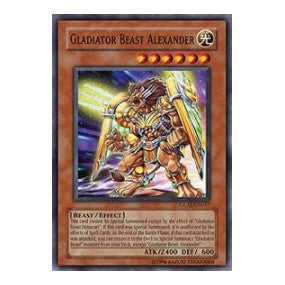 Gladiator Beast Alexander (GLAS) #GLAS-EN017 Super Rare (1st Edition Heavily Played) Gladiator's Assault YuGiOh: 2007